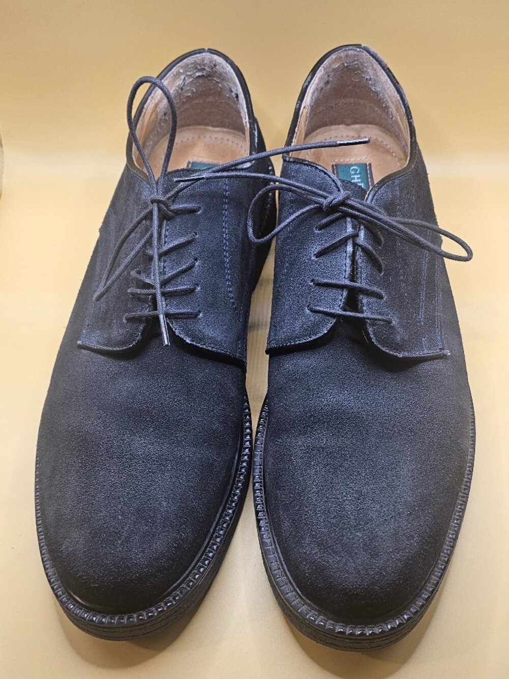 GH BASS  MEN'S Suede OXFORD SHOES Dark Gray size 13 Medium width